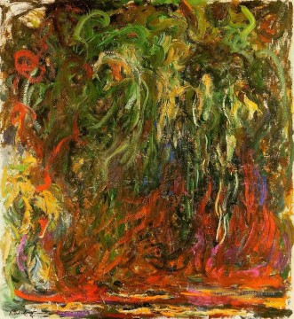  impressionnistes tableau - Saule pleureur Giverny Claude Monet Fleurs impressionnistes